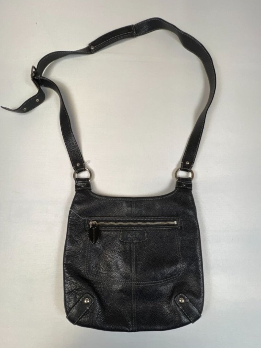 Coach F14679 Black Leather Crossbody Bag Adjustable Shoulder Strap